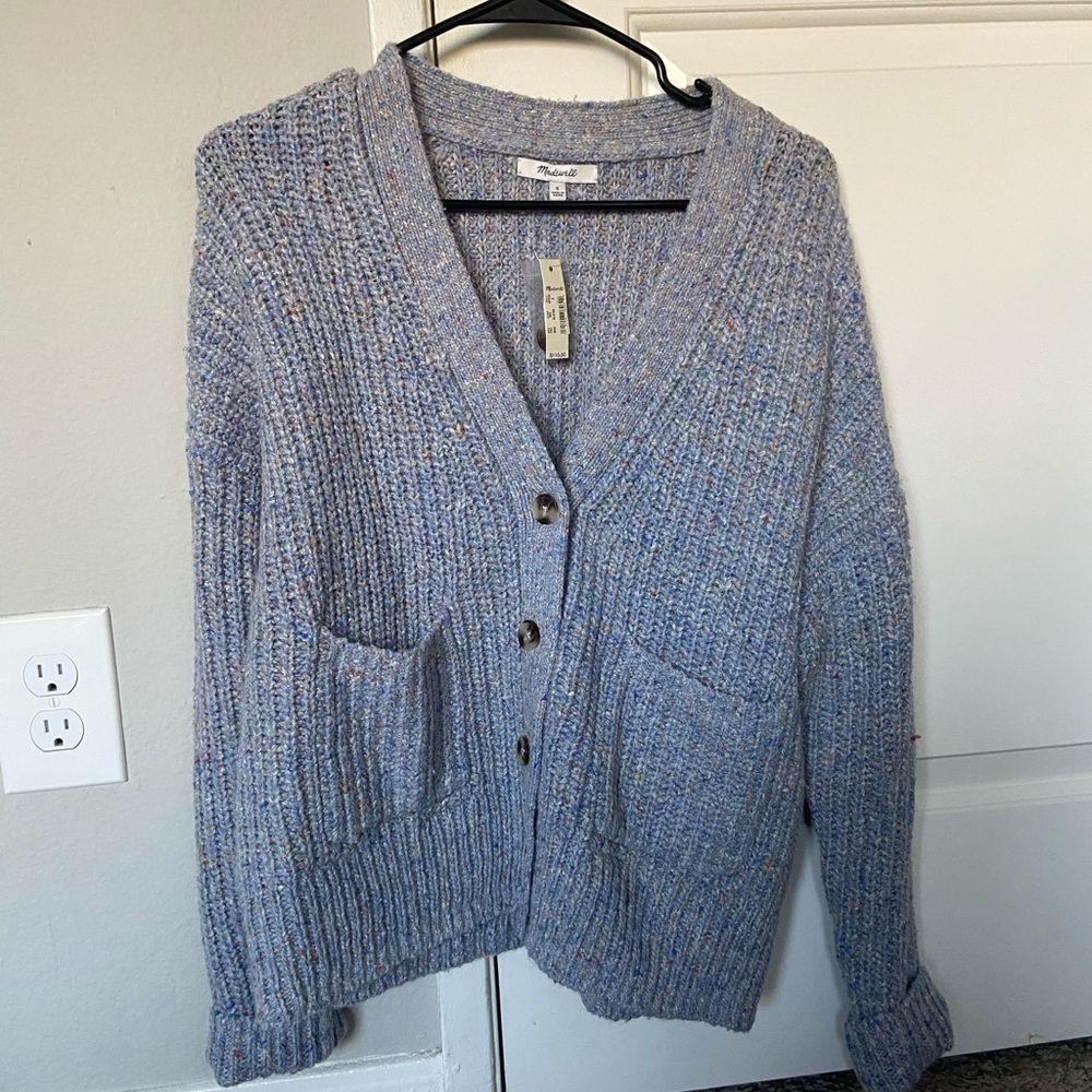 Madewell Speckled Rib Cardigan Sweater